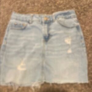 Wonder Nation Light Blue Distressed Skirt